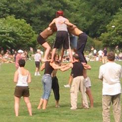 people pyramid at central park